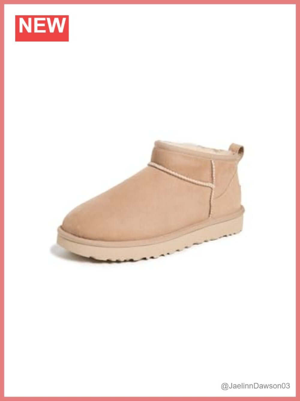 UGG Classic Ultra Mini Ankle Bootie Sheepskin Round Toe Casual Boot